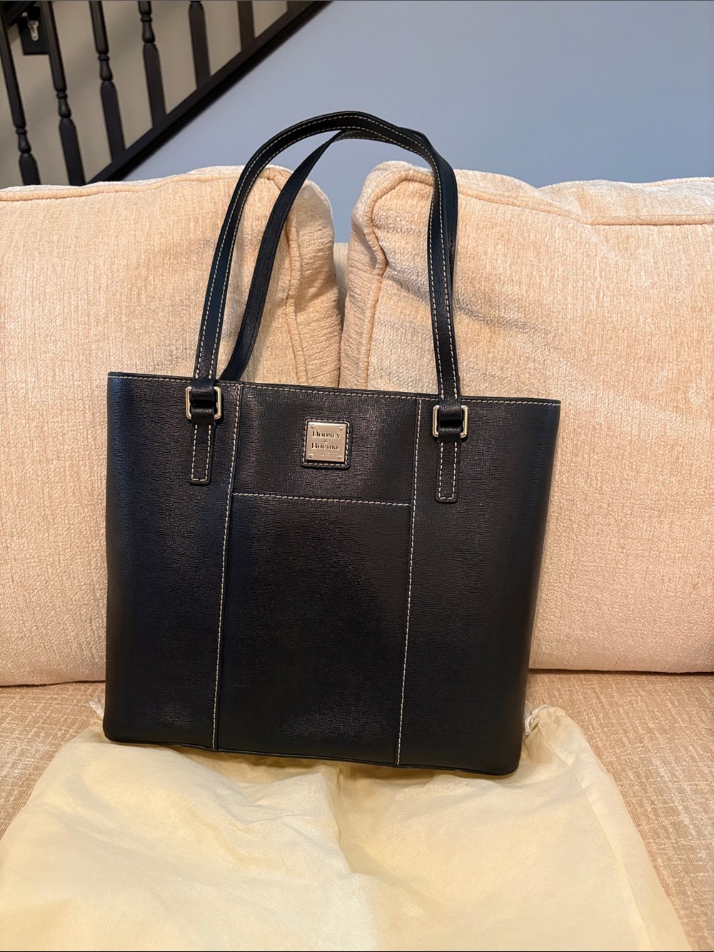 Dooney & Bourke Black Leather Tote Bag